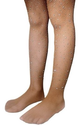 Flesh-colored tights. Size S-M. Fine mesh with glitter. Nylon + spandex