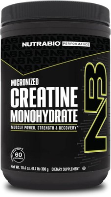 NutraBio Pure Micronized Creatine Monohydrate Powder 60 Servings (Pack of 1) 
