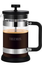 TBGENIUS 4 Cup French Press Coffee Maker 0.6L Borosilicate Glass Black New