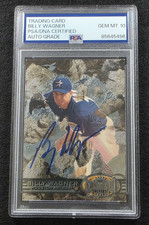 1997 BILLY WAGNER Signed Fleer Skybox ROOKIE Card-HOF-ASTROS-PSA 10 Auto