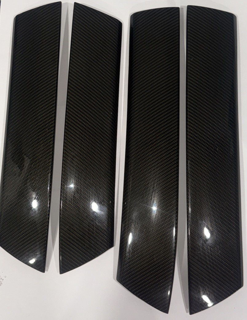 2003-2008 Maserati Quattroporte Carbon Fiber Door Trim Set (4) Real Carbon Fiber