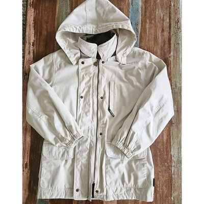 Pacific Trail Vintage Fall / Winter Parka Coat Beige Removable Hood Size Medium