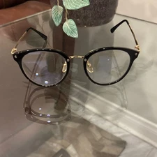 Source Unknown Black and Gold Sunglasses