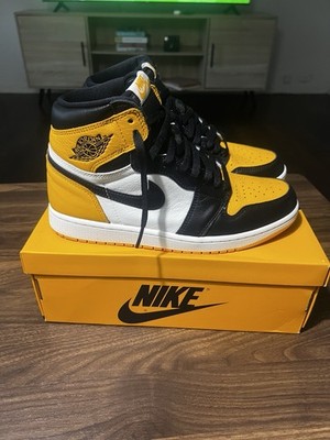 Air Jordan 1 Retro High OG Taxi Yellow Mens Size 9 Authentic
