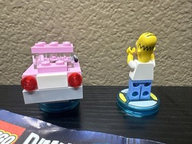 Lego Homer Simpson Minifigure w/ Dimensions Base Tag 71202 L44