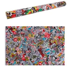 Panda Cartoon Graffiti Bomb Vinyl Wrap Sheet Film Decal DIY Sticker 60in x 20in