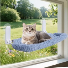 Light Blue Cat Window Perch Cushion Rim Portable Wall Hammock Indoor Pet