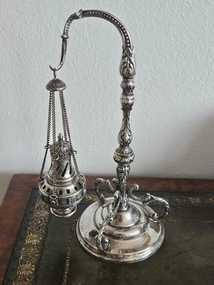 Incensario Botafumeiro de Plata 40,3 gr ( con símbolos) vintage (no moderno) - Imagen 1 de 4