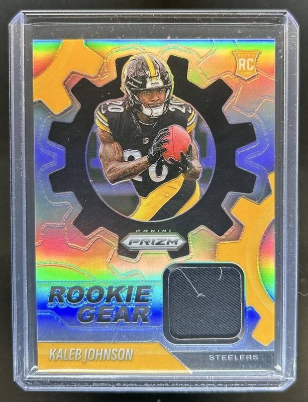 2025 Panini Prizm Kaleb Johnson Gear RC Jersey #RGR-KJN Steelers Rookie