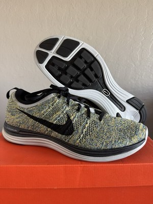 Men's Nike Flyknit Lunar 1+  554887008 Brand New w Box. Wolf Grey/BLK-LSR Sz. 12