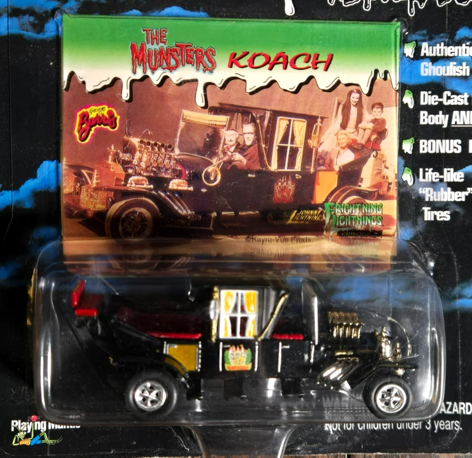 2 литые модели Johnny Lightning Frightning The Munsters Koach + Heavenly Hearse новые из старых запасов - Изображение 4 из 4