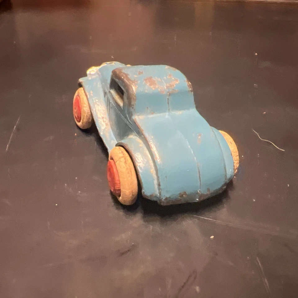 Barclay Or Arcade, 1930's Chevrolet Coupe, Blue, Original Cast Slush Metal - Image 4 of 4