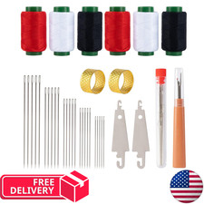 Big Eye Steel Needles Set, Stainless Steel Sewing Needle Kit US