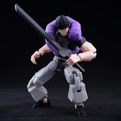 トイガン FujiFuji 9L3D T13 Jujutsu Kaisen Fushiguro Toji 1/12 LUCKY13 Multi-Jointed