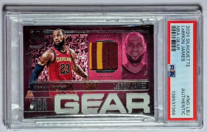 LeBron James 2024-25 Panini Silhouette NBA Gear Game Worn Patch #NG-LBJ PSA🐰🔥