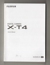 Fuji Fujifilm Genuine X-T4 Camera Instruction Manual / User Guide In English