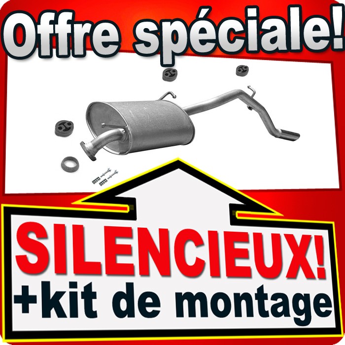 Silencieux arrière réduction bruit en acier aluminé pour Suzuki Ignis 4x4 après 2003
