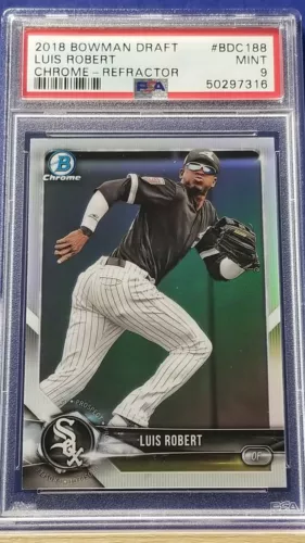 Luis Robert - 2018 Bowman Draft Chrome Refractor   PSA 9 