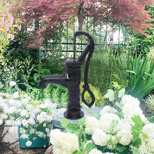 26ft Retro Handkurbel Wasserpumpe Boost Brunnenpumpe erhöhter Boden Brunnen Gusseisen - Bild 10 von 40
