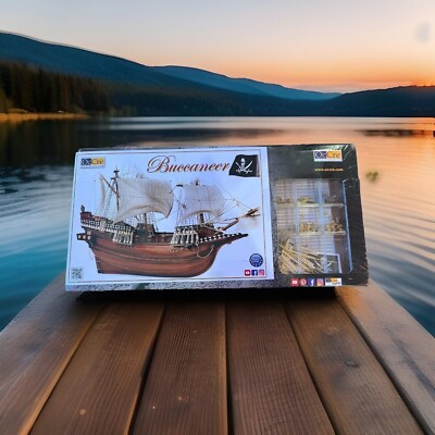 Ho Scale OcCre Buccaneer Pirate Ship Wooden Kit 1/100th Scale 