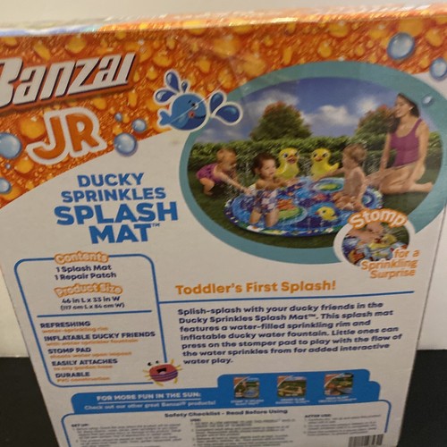 Banzai JR Ducky Sprinkles Splash Mat Ducky Water toy Fountain Sprinkler - Picture 7 of 10
