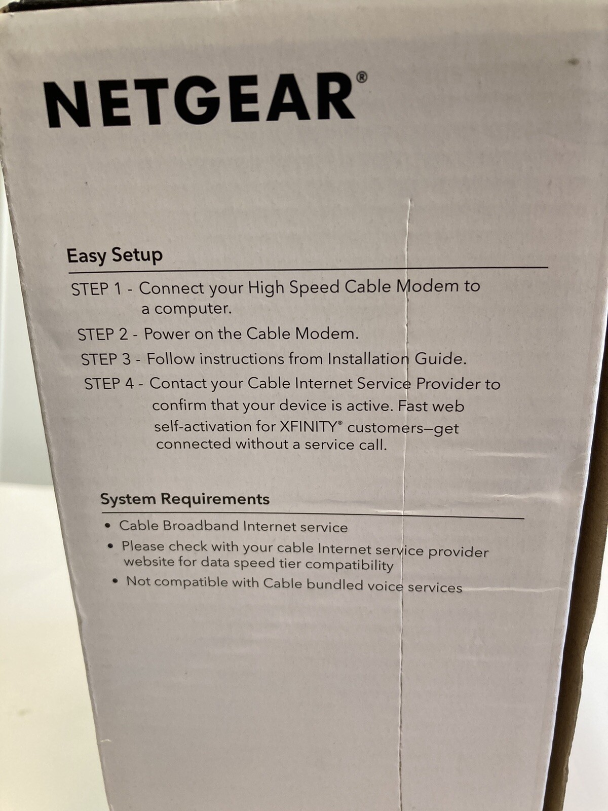 Netgear CM500 High Speed Cable Modem DOCSIS 3.0 Xfinity Cox Spectrum