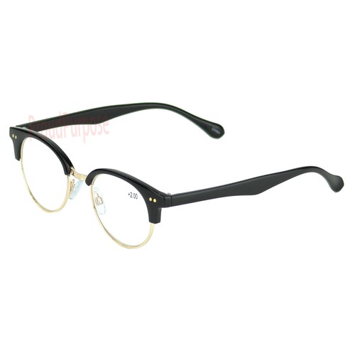 Gafas de lectura para hombres y mujeres con cuernos Clubmaster lector fuerza de potencia 150 - Imagen 2 de 15
