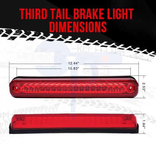 Tercera lámpara de parada trasera para Chevy GMC C/K C10 1988-1998 Silverado Sierra cromo rojo - Imagen 2 de 6