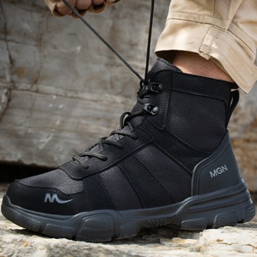 Botas Hombres Puntera de Acero Zapatos Anti-roturas Resistente al Desgaste Construcción Zapatos de Trabajo - Imagen 10 de 40