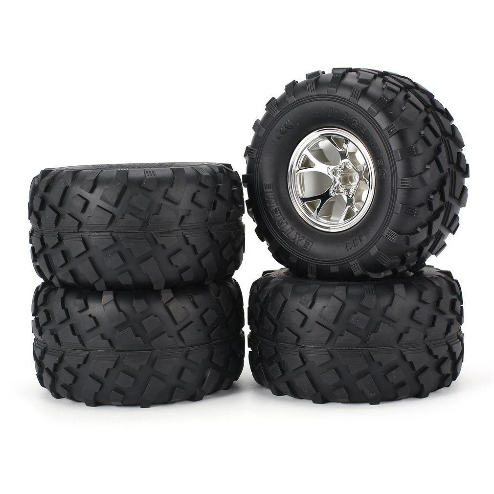 1 10 Rc Monster Truck Wheels Tires Set for Axial Smt10 Grave Digger Monster jam