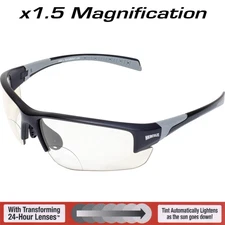 Global Vision Hercules 7 Transition Lens Safety Glasses 1.5 Clear to Smoke Z87.1