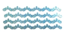 Butterfly Flight Swirls Blue Glossy K&Company 4 pc Cardstock 6" x 5/8"