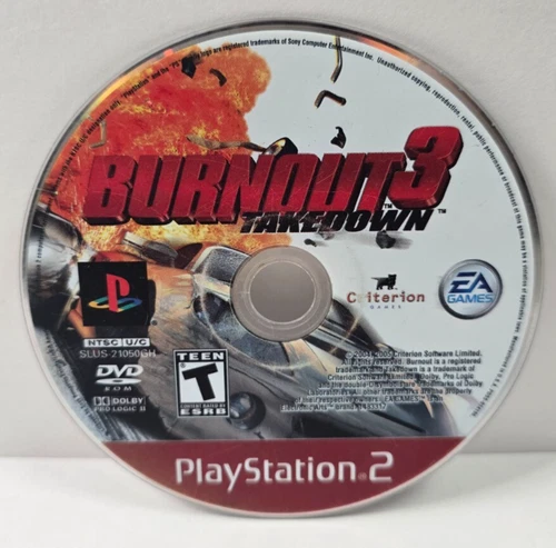 Burnout 3: Takedown Greatest Hits - PlayStation 2, PS2 - Disc Only - Tested