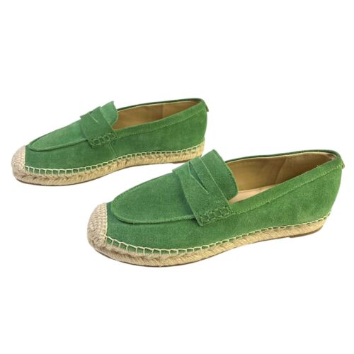 Sam Edelman Wms Thyme Green Suede Kai Espadrille Flat Loafer Shoes NEW Size 6 - Picture 2 of 5