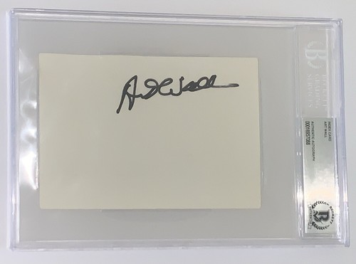 Art Wall signed Index Card Masters golf pga beckett slab - Picture 5 of 8