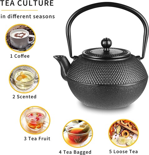 Japanese Iron Tea Pot Cast Iron Teapot Tea Kettle For Boiling Water Oolong Tea - Picture 8 of 12