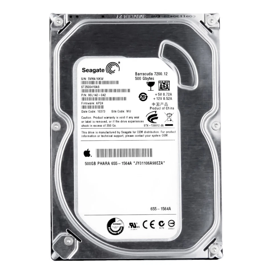 Hard Drive Apple 655-1564A 500GB 7.2K 16MB SATA II 3.5'' ST3500418AS - Image 3 of 3
