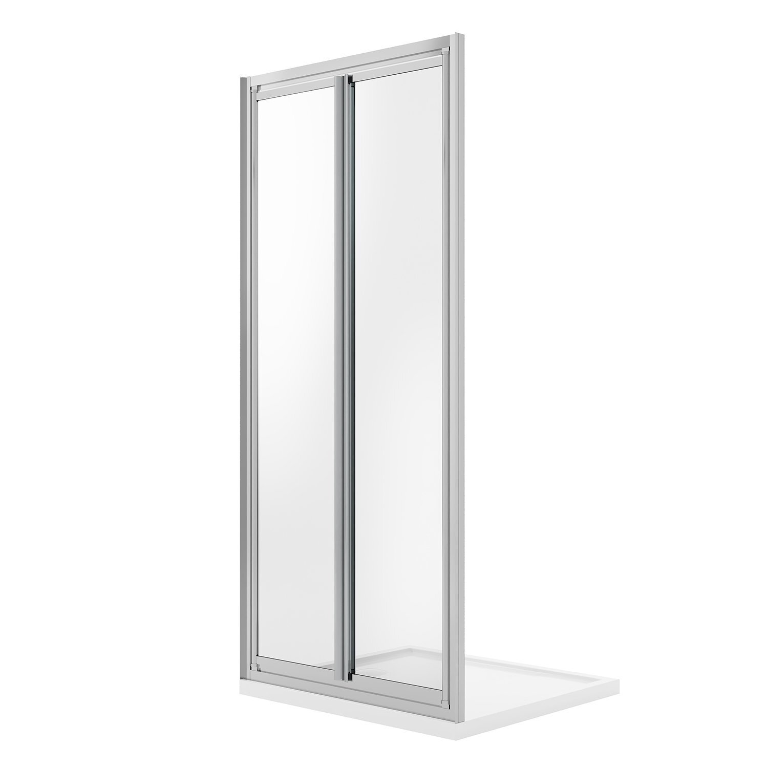PORTA DOCCIA NICCHIA 75CM SALOON DOPPIA ANTA BATTENTE VETRO TRASPARENTE BAGNO