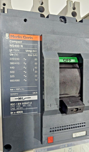 MERLIN GERIN COMPACT NS400 N CIRCUIT BREAKER 160/400A 3 POLE 42KA 660V STR 23 SE - Picture 2 of 12