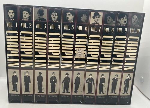 Chaplin The Collection Box Set: 1-10 (VHS/EP, 1993, 10-Band Set) Original Siegel!