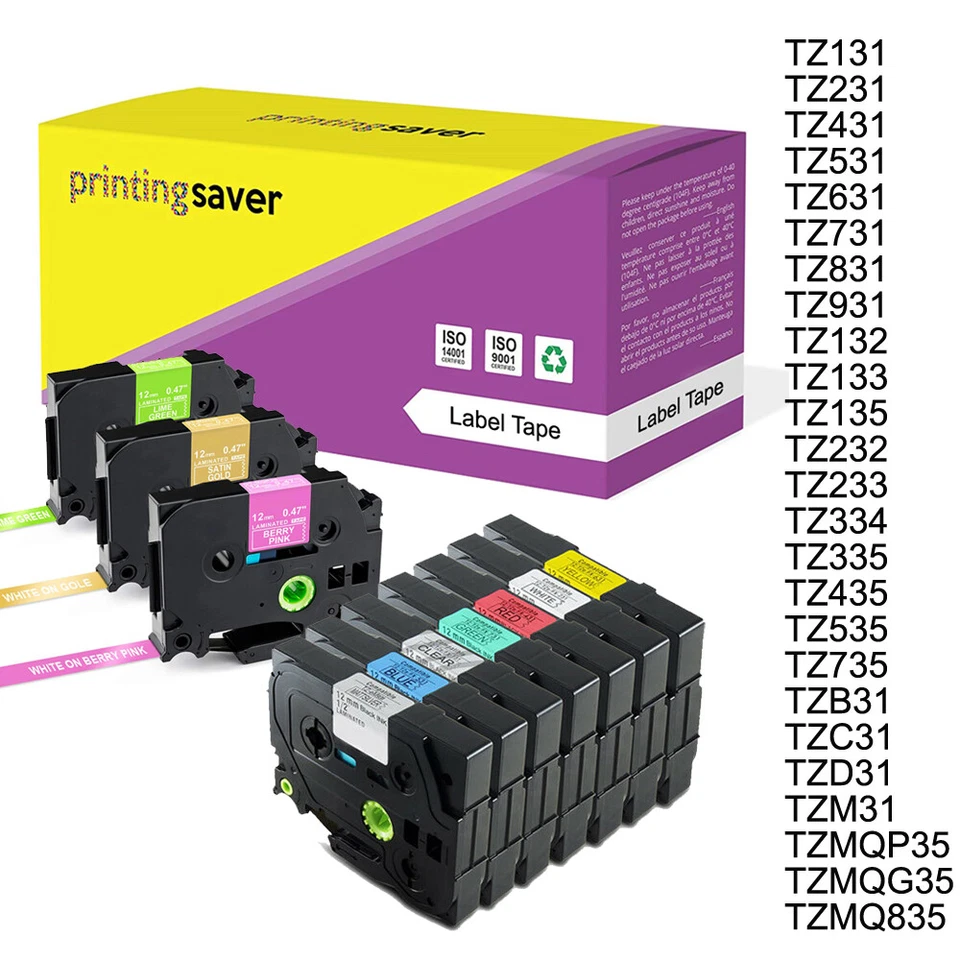 PRINTING SAVER 1PK 12mm fits Brother TZe P-Touch PT-1000 PT-H101C GL-H105 PT-2030VP