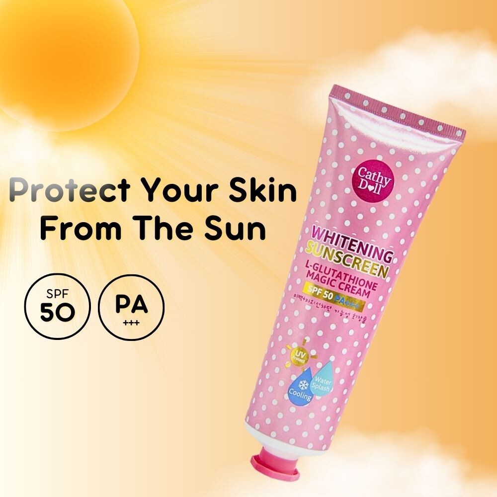 CREAM SUNSCREEN CATHY DOLL KARMART L-GLUTATHIONE WHITENING MAGIC CREAM SPF50 +++ CREAM SUNSCREEN CATHY DOLL KARMART L-GLUTATHIONE WHITENING MAGIC CREAM SPF50 +++