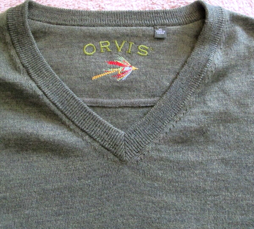 Orvis Green 100% Wool V-Neck Sweater Vest Men's Size XL - Picture 2 of 5