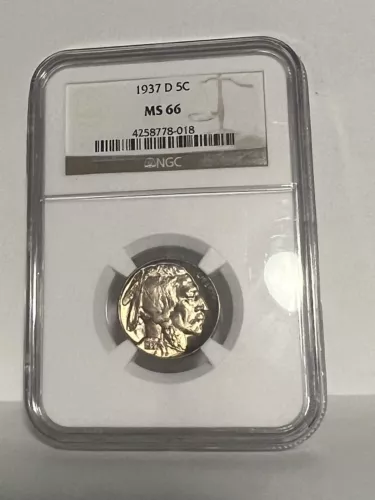 1937 D Buffalo Nickel NGC MS66