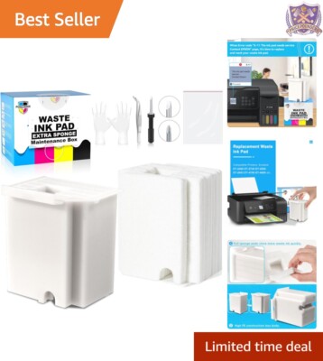 Epson Ecotank Maintenance Box & Waste Ink Pad Replacement - High Yield Solution