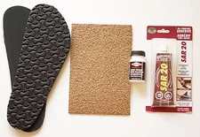 BIRKENSTOCK Repair Replacement Re-sole Kit for Sandals Shoes & Cork Sheet Glue 