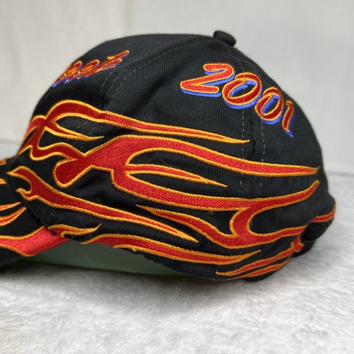 Vtg Y2K Daytona Beach Bikeweek Bike Week 2001 Flames Hat Embroidered Fire - Picture 7 of 21