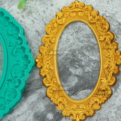Baroque Frame Silicone Mold  Scroll Curlicues Filigree Fondant Sugarcraft Mould