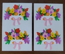 Mrs. Grossman's vintage BOUQUET of flowers stickers, unused, 2 mods