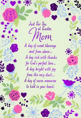 Religious EASTER Card FOR MOM, Sweet Blessings Floral Flowers by DaySpring + 